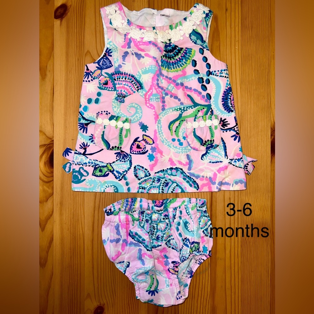 Lilly Pulitzer floral shift dress & bloomers